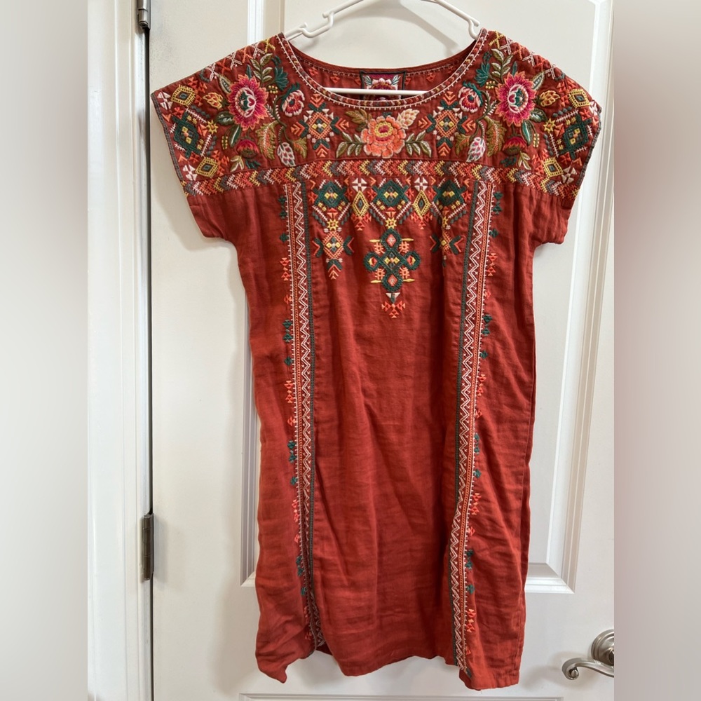 NWOT. Never Worn Johnny Was embroidered mini. Size XS